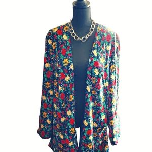 Chaus Plus Size Women Multi Color Vintage Blazer